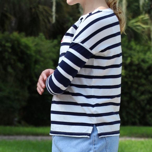 GAP Kids Girls' Three-Quarter Artist Shirt - Picture 4 of 8